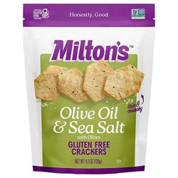 Milton's Craft Bakers Olive Oil & Sea Salt Gluten Free Crackers - 4.5 Oz