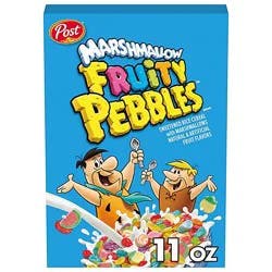 Post Fruity Pebbles With Marshmallows Gluten Free Breakfast Cereal Small Box - 11 Oz