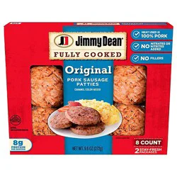 Jimmy Dean Pork Sausage Patty Fully Cooked - 9.6 Oz