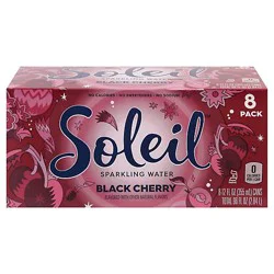 Soleil Black Cherry Sparkling Water - 8-12 Fl. Oz.