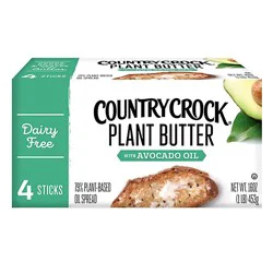 Country Crock Dairy-Free Plant Butter With Avocado Oil Sticks - 16 Oz