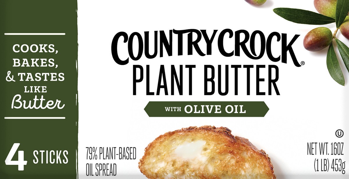 slide 6 of 9, Country Crock Dairy-Free Plant Butter With Olive Oil Sticks - 16 Oz, per lb