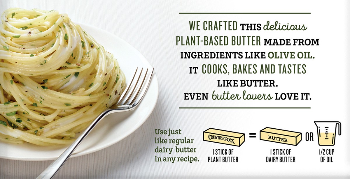 slide 8 of 9, Country Crock Dairy-Free Plant Butter With Olive Oil Sticks - 16 Oz, per lb