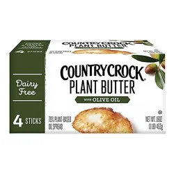Country Crock Dairy-Free Plant Butter With Olive Oil Sticks - 16 Oz