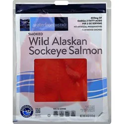 Waterfront Bistro Salmon Wild Alaskan Sockeye Smoked Cold - 4 Oz