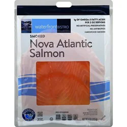 Waterfront Bistro Salmon Nova Atlantic Smoked Cold - 4 Oz