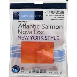 Waterfront Bistro Salmon Nova Atlantic Lox Ny Style - 4 Oz