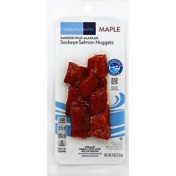 Waterfront Bistro Salmon Nuggets Wild Alaskan Sockeye Smoked - 4 Oz