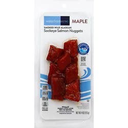 Waterfront Bistro Salmon Nuggets Wild Alaskan Sockeye Smoked - 4 Oz