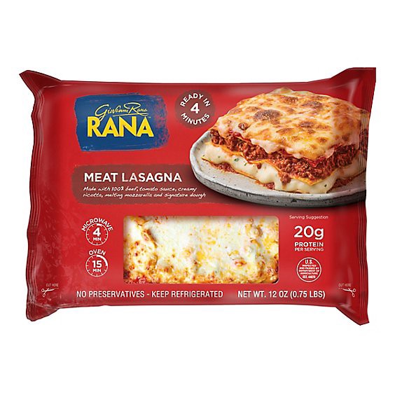 slide 1 of 9, Giovanni Rana Single Serve Meat Lasagna - 12 Oz., 12 oz