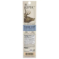 Epic Meat Snack Venison Steak Sea Salt Pepper Strip With Beef - 0.8 Oz