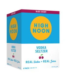 High Noon Black Cherry Vodka Hard Seltzer Single Serve Cans - 4-355 Ml