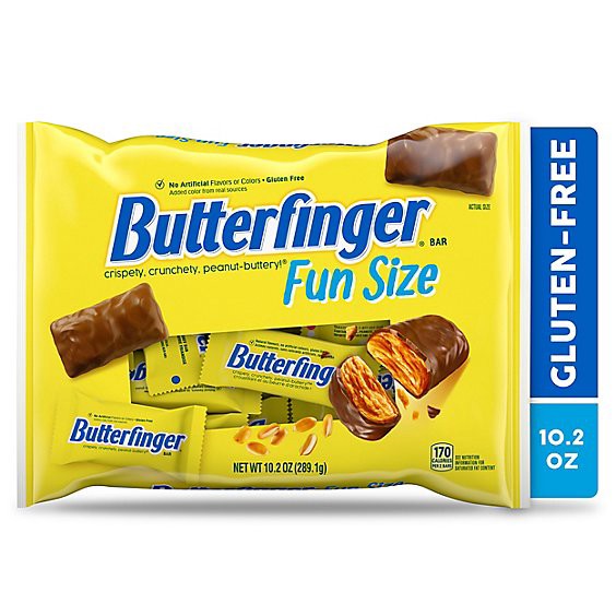 slide 1 of 8, Butterfinger Chocolatey Peanut-Buttery Fun Size Candy Bars - 10.2 Oz, 10.2 oz