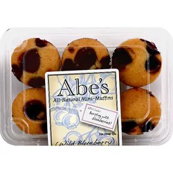 Abes 6 Pack Mini Muffins - Blueberry - 5 Oz