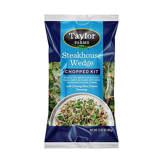 slide 1 of 1, Taylor Farms Steakhouse Wedge Chopped Salad Kit Bag - 12.35 Oz, 12.87 oz