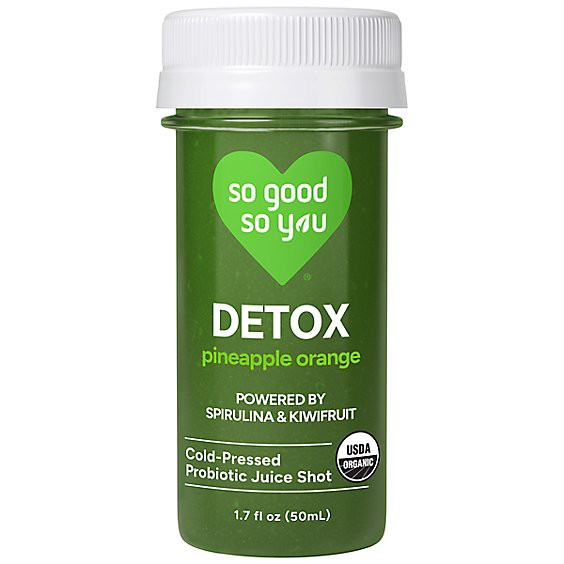 slide 1 of 10, So Good So You Organic Detox Pineapple Orange Probiotic Juice Shot - 1.7 Fl. Oz., 1.7 fl oz