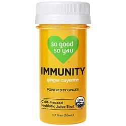 So Good So You Organic Immunity Ginger Cayenne Probiotic Juice Shot - 1.7 Fl. Oz.