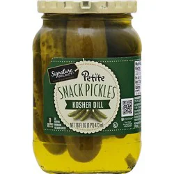 Signature Select Pickle Snack Kosher Dill Petite - 16 Fl. Oz.