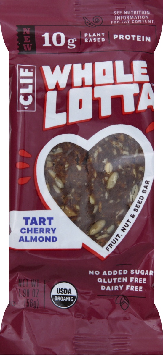 slide 6 of 8, CLIF Whole Lotta Tart Cherry Almond Fruit, Nut & Seed Bar, 1.98 oz