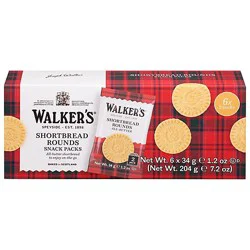 Walkers Shortbread Rnds Snk Pk - 7.2 Oz