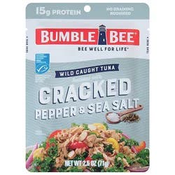 Bumble Bee Light Tuna In Water With Cracked Pepper Spoon In Pouch - 2.5 Oz
