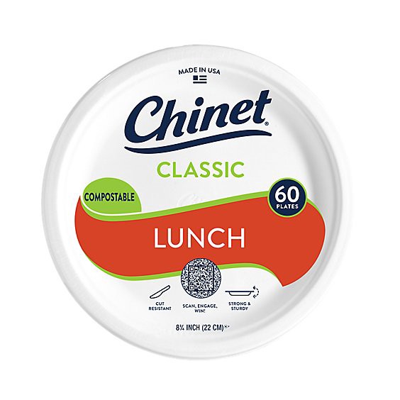 slide 1 of 7, Chinet Cw Lunch Plate - 60 Count, 60 ct