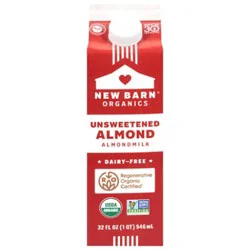 New Barn Unsweet Almond Milk - 32 Fl. Oz.