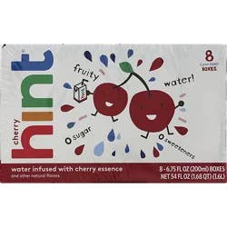 Hint Kids Water Infused Cherry - 8-6.75 Fl. Oz.