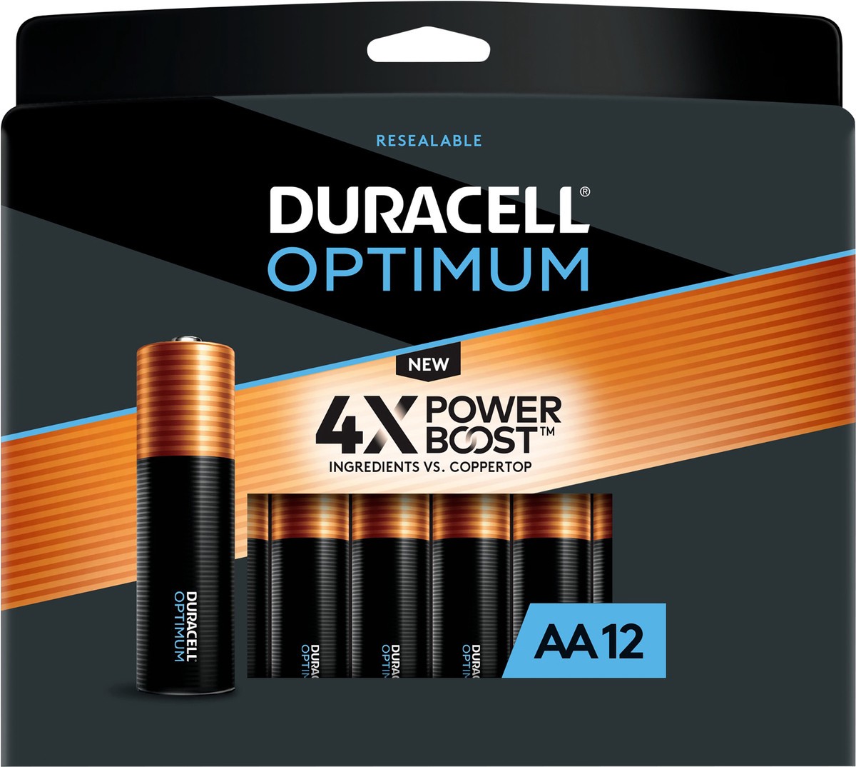 slide 8 of 8, Duracell Optimum Aa Alkaline Batteries - 12 Count, 12 ct