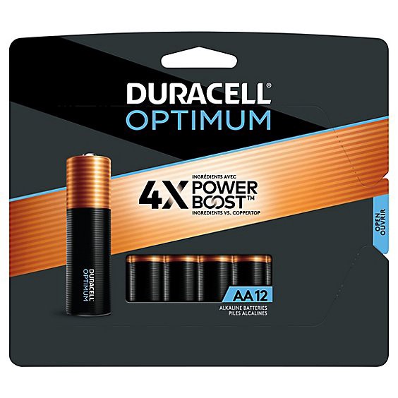 slide 1 of 8, Duracell Optimum Aa Alkaline Batteries - 12 Count, 12 ct