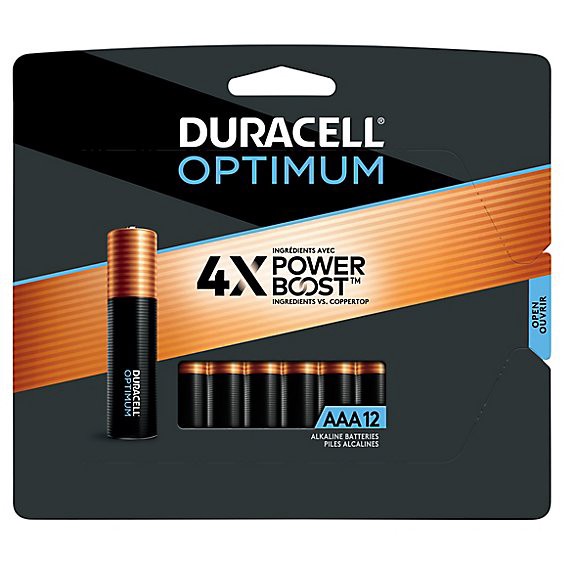 slide 1 of 1, Duracell Optimum Aaa Alkaline Batteries - 12 Count, 12 ct