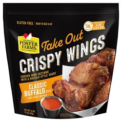 Foster Farms Classic Buffalo Take Out Crispy Chicken Wings - 16 Oz