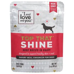 I And Love And You Top That Shine Beef Recipe In Gravy Wet Dog Food - 3 Oz