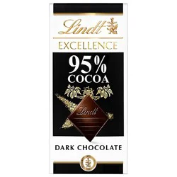 Lindt Excellence 95% Cocoa Dark Chocolate Candy Bar - 2.8 Oz