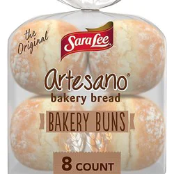 Sara Lee Artesano White Bakery Buns - 19 Oz