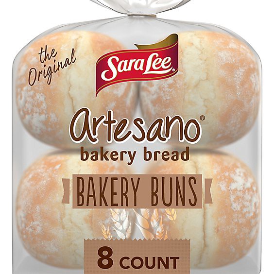 slide 1 of 5, Sara Lee Artesano White Bakery Buns - 19 Oz, 19 oz