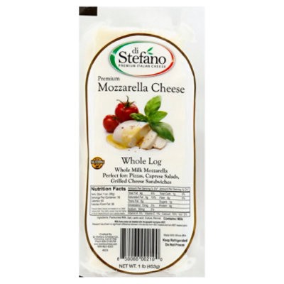 slide 1 of 1, Di Stefano Cryovac Log Mozzarella - 16 Oz, 16 oz