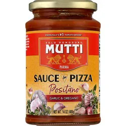 Mutti Sauce For Pizza Positano Garlic & Oregano - 14 Oz