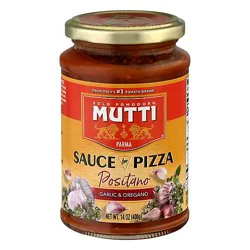 Mutti Sauce For Pizza Positano Garlic & Oregano - 14 Oz