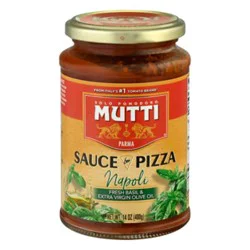 Mutti Sauce For Pizza Napol Fresh Basil & Extra Virgin Olive Oil - 14 Oz