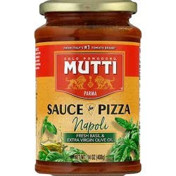 Mutti Sauce For Pizza Napol Fresh Basil & Extra Virgin Olive Oil - 14 Oz