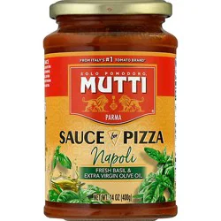 Mutti Sauce For Pizza Napol Fresh Basil & Extra Virgin Olive Oil - 14 Oz