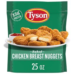 Tyson Frozen Baked Chicken Breast Nuggets - 25 Oz