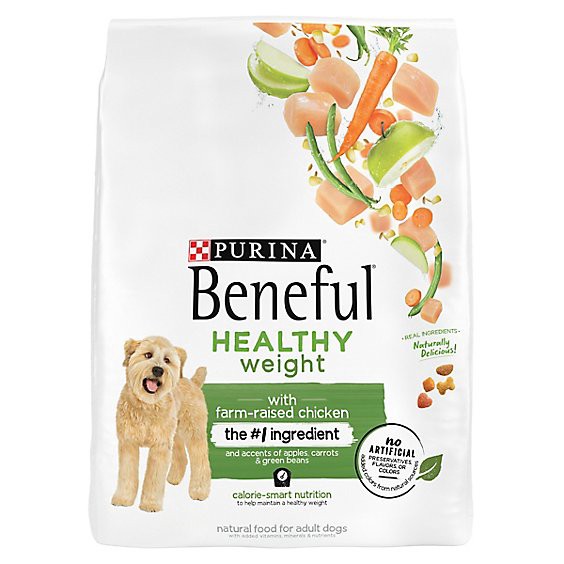 slide 1 of 1, Purina Beneful Healthy Weight Chicken Dry Dog Food - 14 Lbs, 14 lb