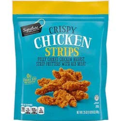 Signature Select Crispy Chicken Strips Fully Cooked Chicken Breast With Rib Meat Frozen - 25 Oz