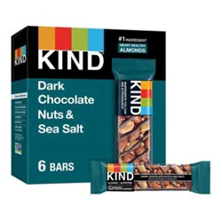 Kind Dark Chocolate Nuts & Sea Salt Gluten Free Snack Bars - 6-1.4 Oz
