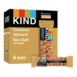 Kind Caramel Almond & Sea Salt Gluten Free Nut Bars - 6-1.4 Oz