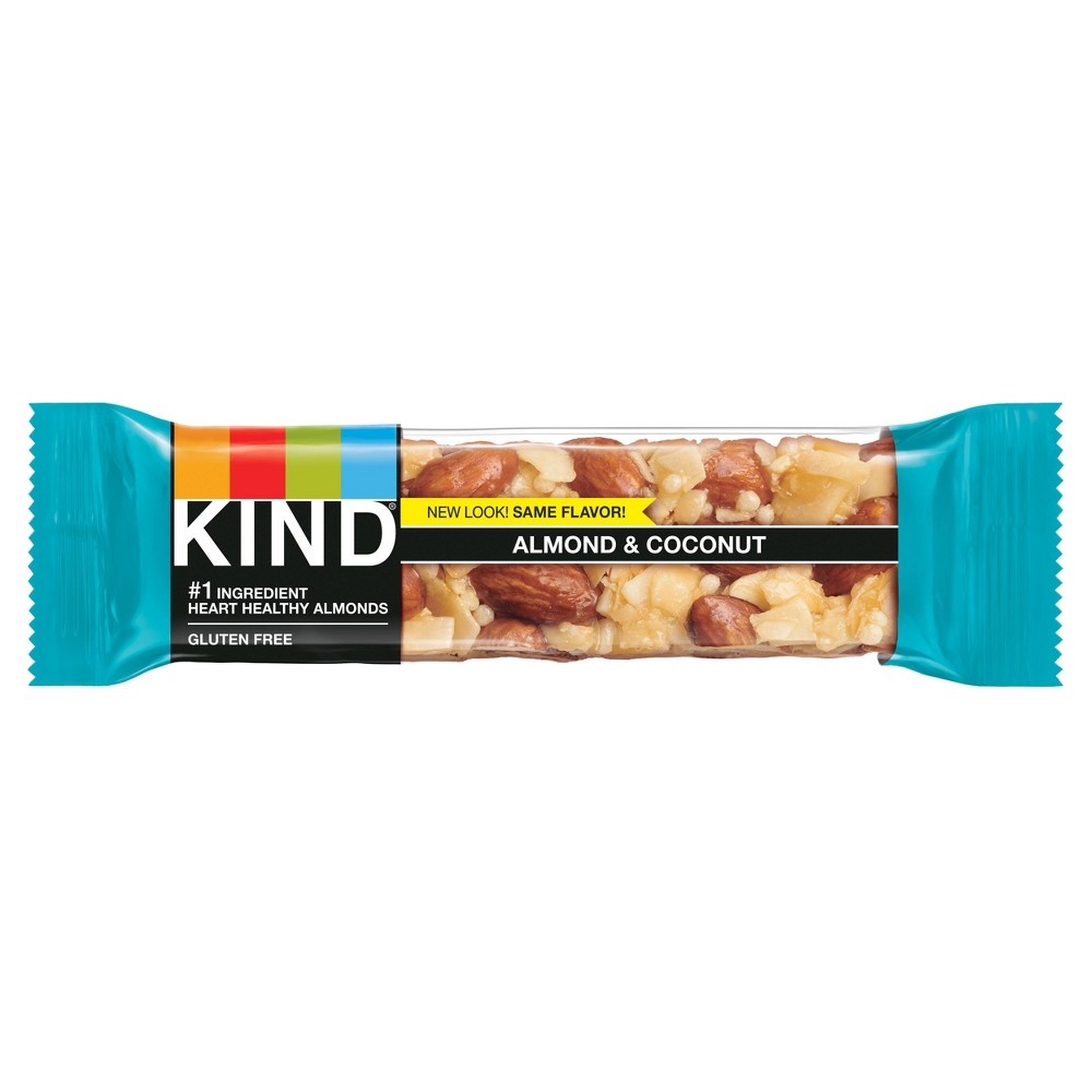 slide 2 of 2, KIND Almond & Coconut Bars, Low Glycemic Index, Gluten Free Bars, 1.4 OZ Bars (6 Count), 6 ct; 14 oz