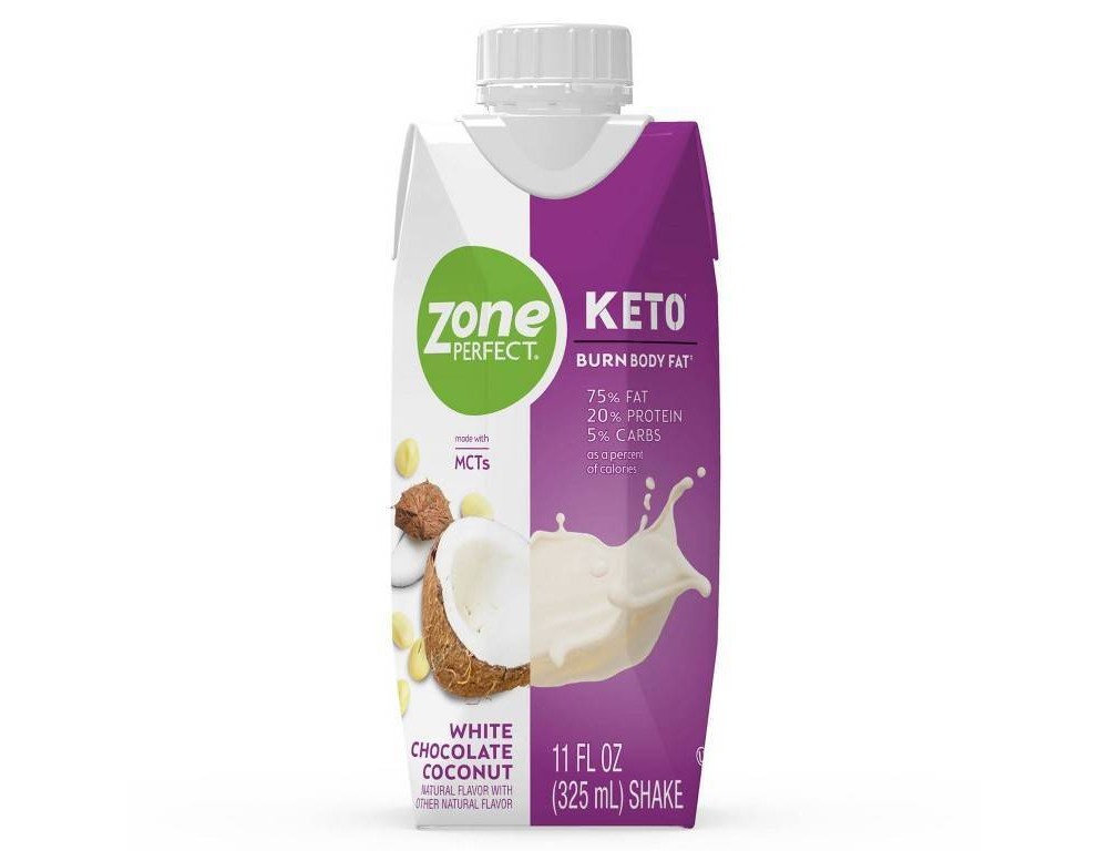 slide 4 of 5, Zone Perfect Keto Ready To Drink White Chocolate Coconut Shake - 4 ct, 4 ct; 11 fl oz