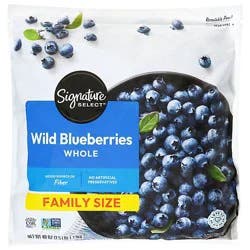 Signature Select Blueberries Wild Whole Family Size - 40 Oz